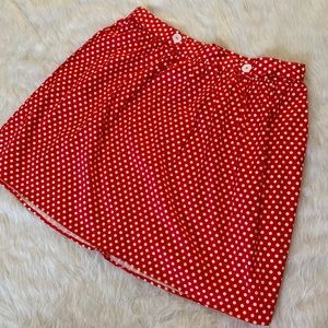 Red polka dot skirt